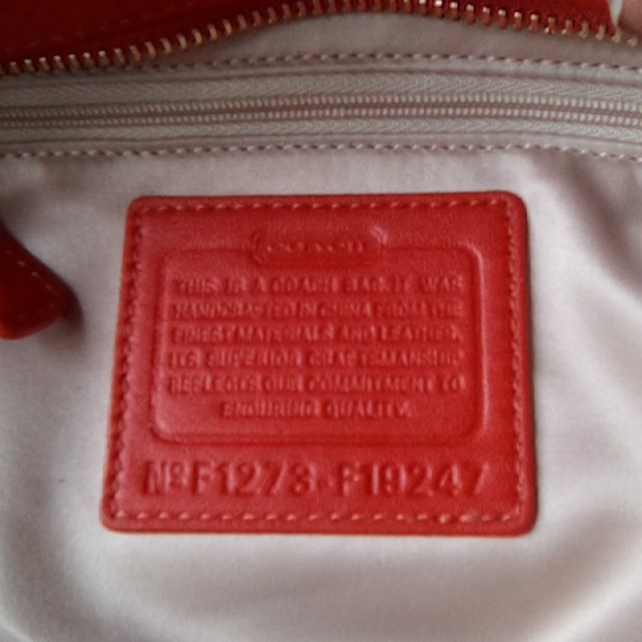 COACH Ashley F19247 Orange Leather Purse - Picture 15 of 15